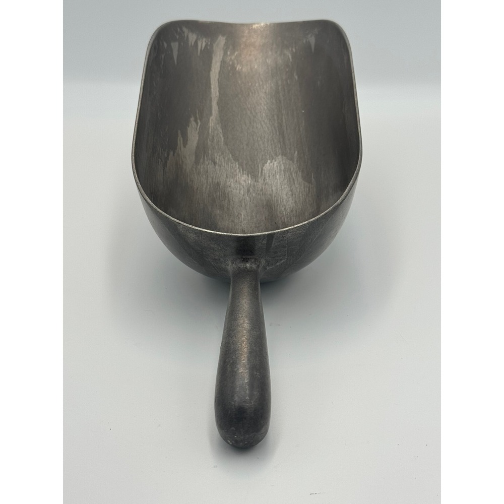 Vintage CCC Cast Aluminum 58 oz Utility Scoop Industrial Dry Goods Ice Silver
